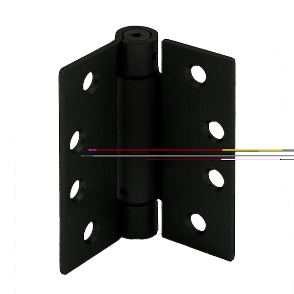 Prime-Line Door Hinge Commercial UL Adjust Self-Close, 4 in. w/ Square Corners, Matte Black Finish 3 Pack U 1158383 - main